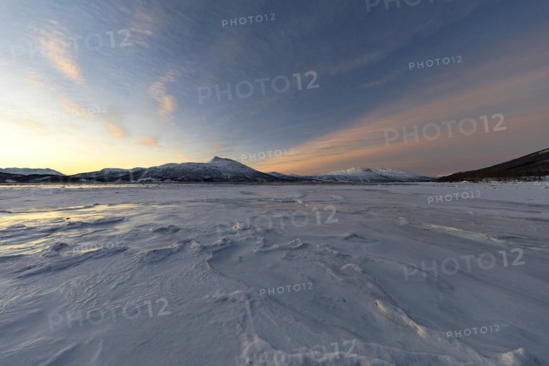 Dawn at Balsfjord, Norway, Europe