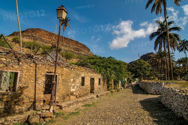 Buildings in picturesque old town of Ciudad Velha. Cidade Velha. Santiago. Cabo Verde. Africa
