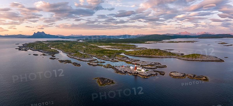 Tranoy Fyr Lighthouse, Tranoy Fyr, Hamaroy, Ofoten, Vestfjord, Nordland, Norway, Europe