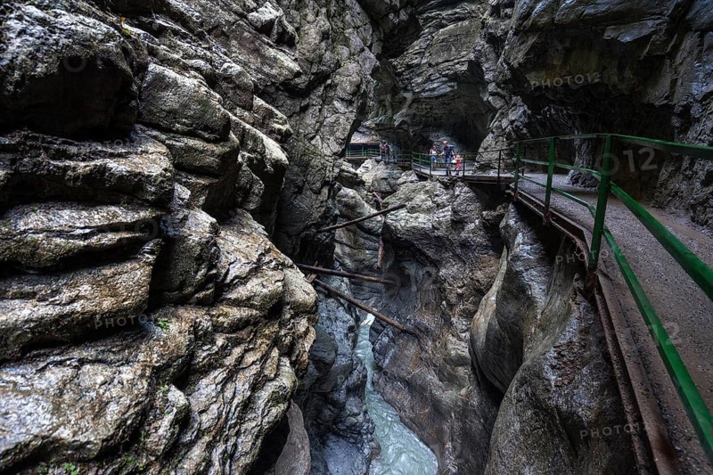 River Breitach and Breitachklamm gorge near Oberstdorf, OberallgÃ¤u, AllgÃ¤u, Bavaria, Germany, Europe