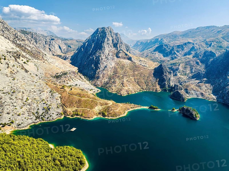 GREEN CANYON from a drone, Alanya, Turkey, Asia