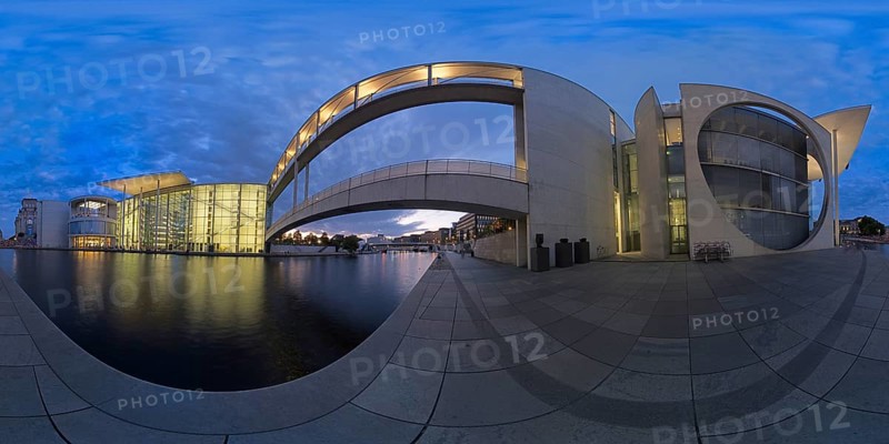 Government district in 360Â° panorama, Berlin, Germany Europe
