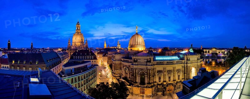 Evening view over Dresden's Old Town