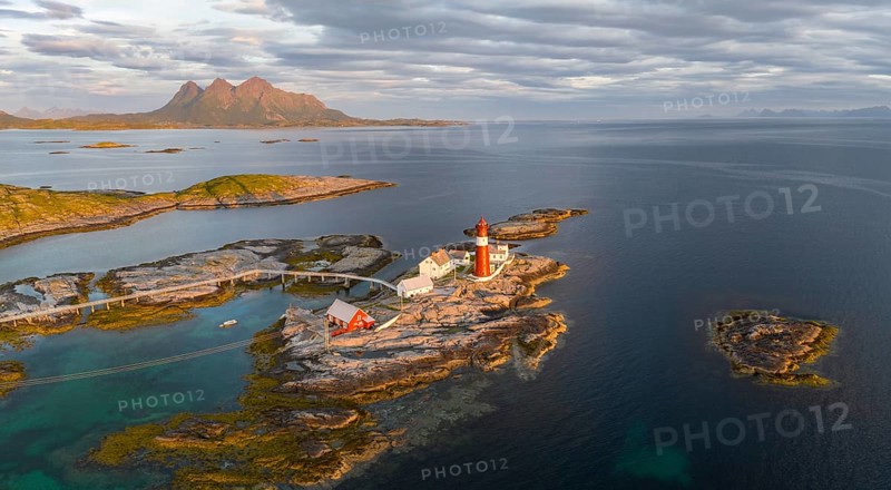 Tranoy Fyr Lighthouse, Tranoy Fyr, Hamaroy, Ofoten, Vestfjord, Nordland, Norway, Europe