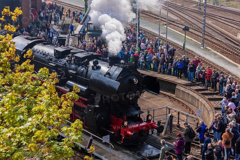 Dresden Steam Locomotive Meeting, 11 to 13 April 2014, around the Dresden-Altstadt depot, Numerous steam locomotives from all over Germany will be presenting themselves. The Dresden-Altstadt depot is a former railway depot in Dresden. Today, only a few parts of the original facilities remain. Today, the Dresden-Altstadt Railway Museum is located there