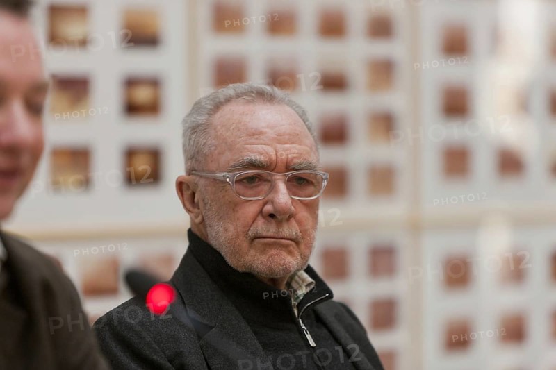 Gerhard Richter, at the press event for his exhibition ATLAS in 2012, on the occasion of his 80th birthday. Gerhard Richter (born 9 February 1932 in Dresden) is a German painter, sculptor and photographer. He was Professor of Painting at the Kunstakademie Düsseldorf from 1971 to 1993