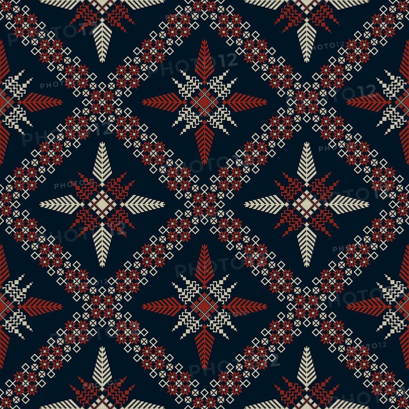 Traditional Latvian embroidery seamless pattern, vector illustration