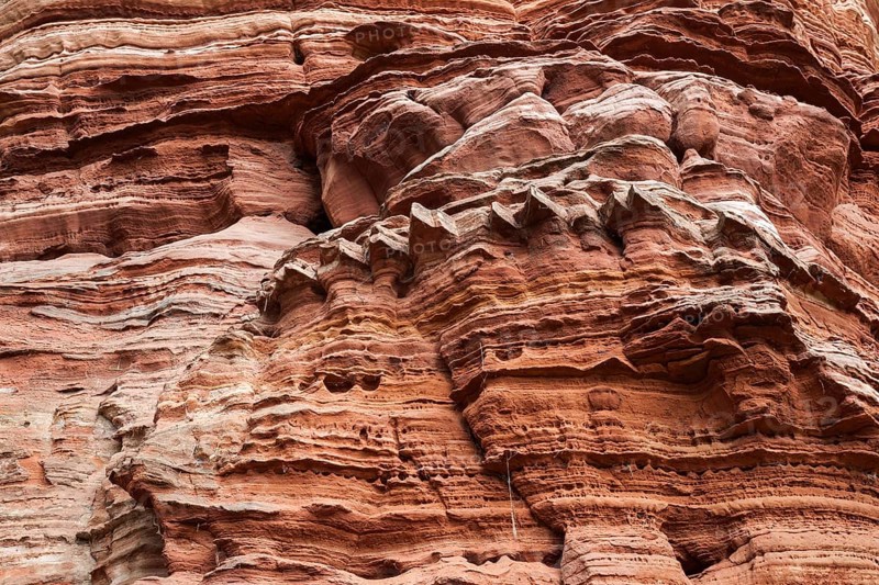 Eroded red sandstone, old castle rock, close-up, natural and cultural monument, Brechenberg near Eppenbrunn, Palatinate Forest, Rhineland-Palatinate, Germany, Europe