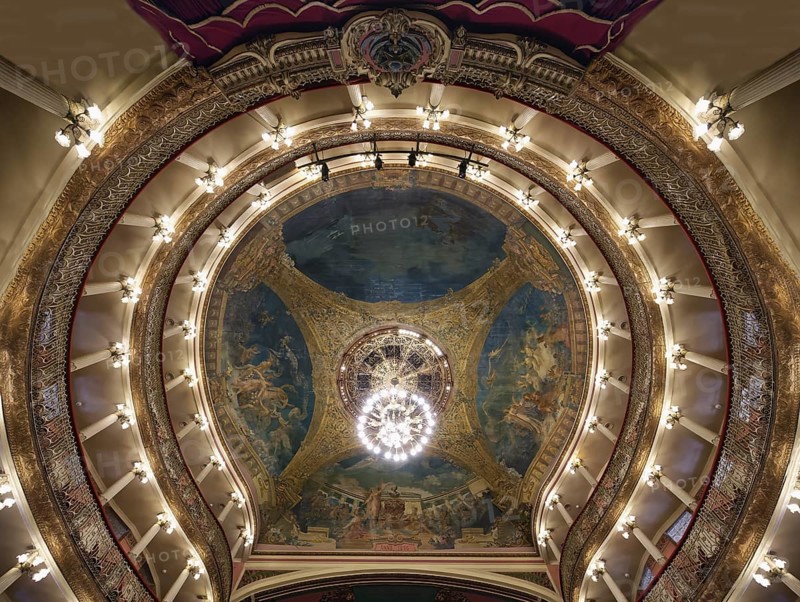 Belle Epoque Amazon Theatre, Concert Hall ceiling, Manaus, Amazonia State, Brazil, South America