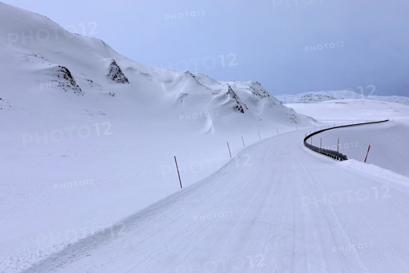 Western road on the island of Mageroya towards the North Cape, Troms og Finnmark, Norway, Europe