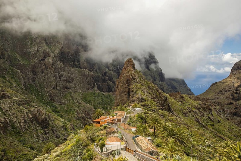Masca mountain village, Masca Gorge, Barranco de Masca, Teno Mountains, Tenerife, Canary Islands, Spain, Europe