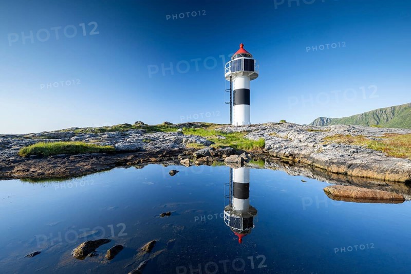 Lighthouse on Andoya Island, Vesteralen, Norway, Europe