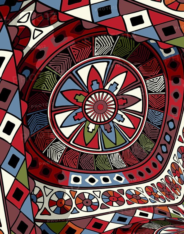 Tribal art background composition, vector illustration