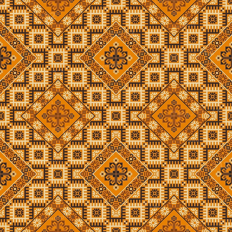 Traditional Latvian embroidery seamless pattern, vector illustration