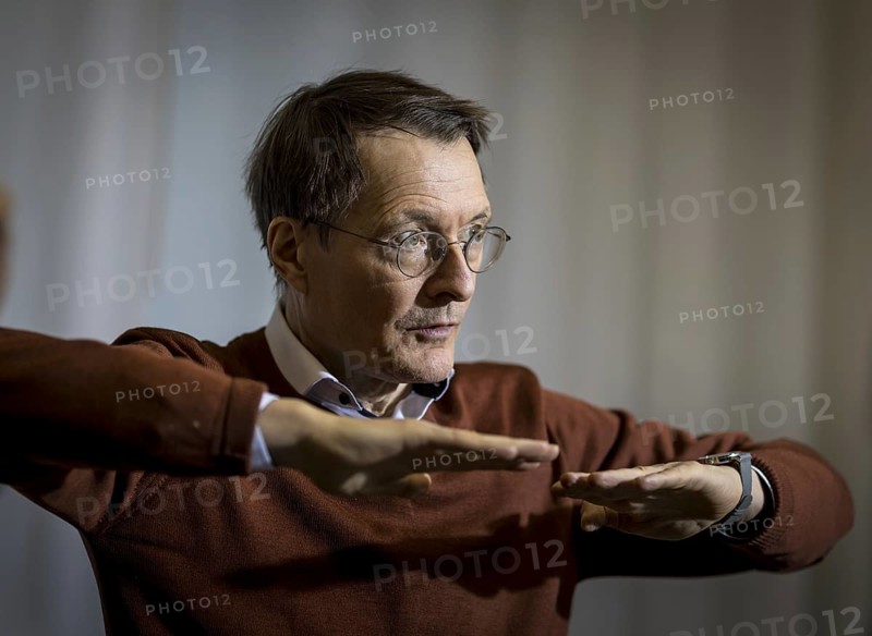 Karl Lauterbach (SPD), Federal Minister of Health, recorded during an interview at the Federal Ministry of Health