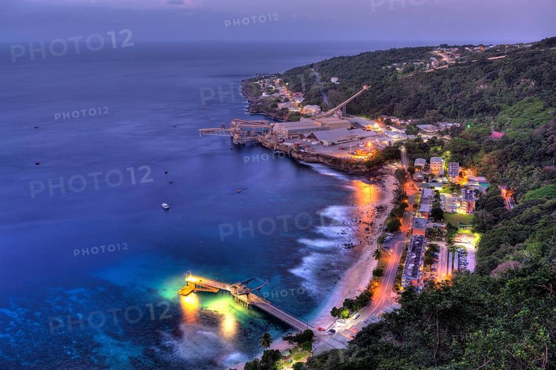 View of Flying Fish Cove, Christmas Island, Australia, Asia