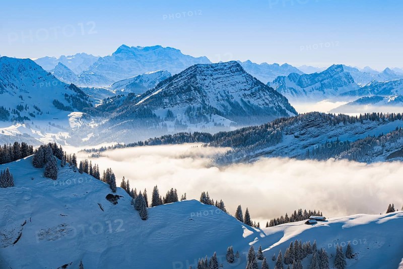 View from the Kronberg, Appenzell, Switzerland, Europe