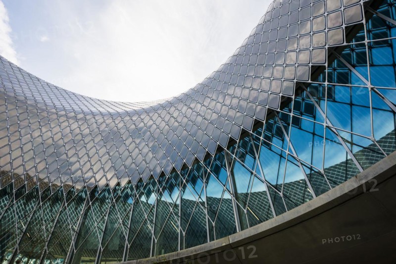 Novartis Pavilion, architecture firm AMDL CIRCLE and architect Michele De Lucchi, Novartis Campus, timber construction, façade with photovoltaics, Basel, Canton of Basel-Stadt, Switzerland, Europe
