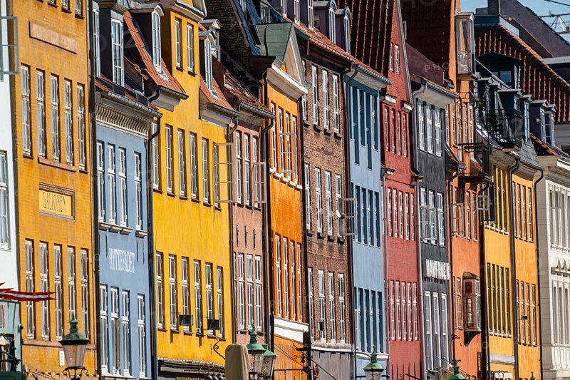 Nyhavn, in the Frederiksstaden district, harbour district with houses over 300 years old, promenade with many cafés, pubs, restaurants, canal, tourist attraction, Copenhagen, Denmark, Europe