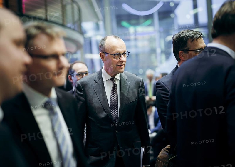 Friedrich Merz, Chairman of the CDU/CSU parliamentary group in the German Bundestag, recorded at the event, Wir hören zu | Gipfel der CDU/CSU-Fraktion I Wirtschaftswende für Deutschland at the German Bundestag in Berlin, 1 February 2024