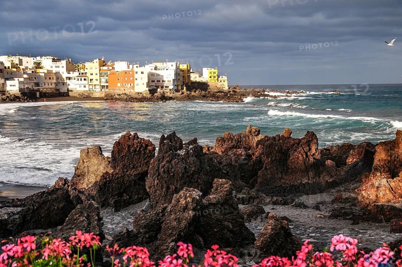 Playa Maria Jiménez beach near Puerto de la Cruz on the north coast of the island of Tenerife, Spain, Europe