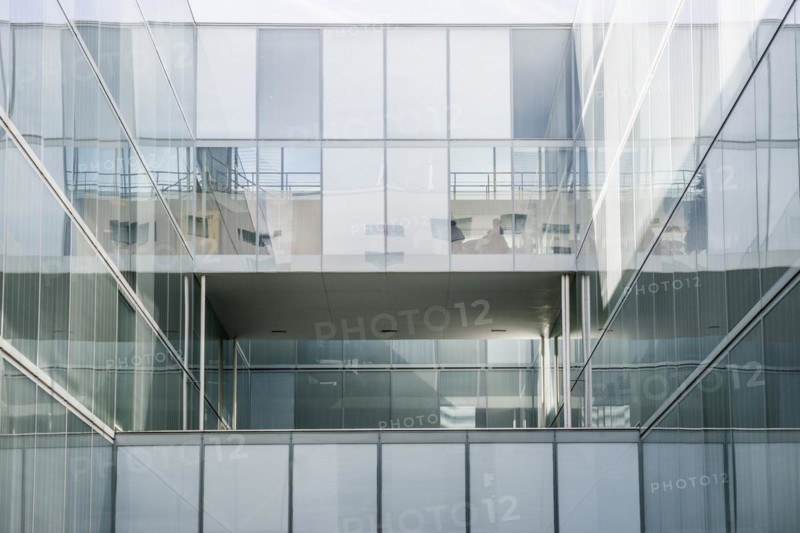 Modern architecture, office building, architects Sejima & Nishizawa (SANAA), Novartis Campus, Basel, Canton of Basel-Stadt, Switzerland, Europe