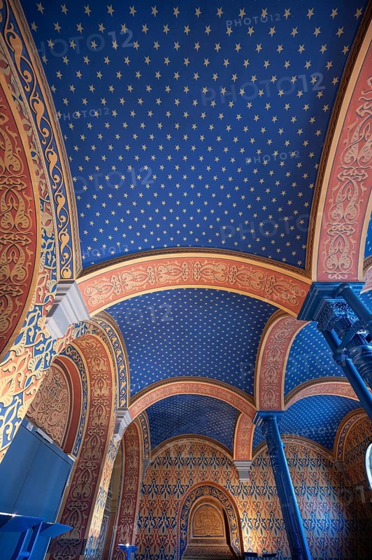 Preserved ceiling vault in the vestibule of the former synagogue, built in 1883, destroyed by the Nazis in 1938, LandwehrstraÃŸe 1, Kitzingen, Lower Franconia, Bavaria, Germany, Europe
