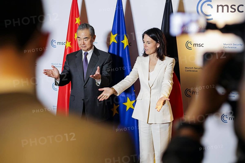 60th Munich Security Conference. Annalena BÃ¤rbock (Alliance 90/The Greens), Federal Foreign Minister, meets the Foreign Minister of China, Wang Yi. Munich, 17.02.2024. Photographed on behalf of the Federal Foreign Office