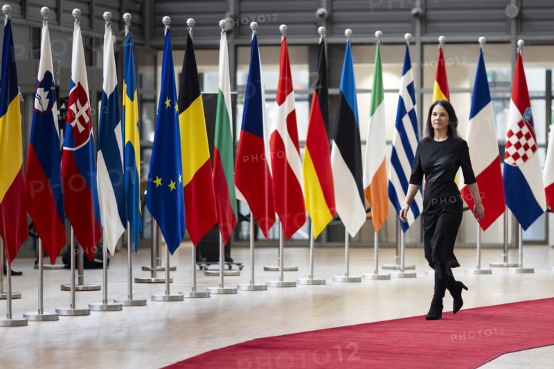 Annalena BÃ¤rbock (Alliance 90/The Greens), Federal Foreign Minister, photographed at the Foreign Affairs Council in Brussels, 18 March 2024. Photographed on behalf of the Federal Foreign Office