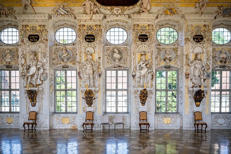 The baroque reception hall, Salem Castle, former imperial abbey, former monastery of the Cistercian order, Salem, Lake Constance, Lake Constance district, Baden-Württemberg, Germany, Europe