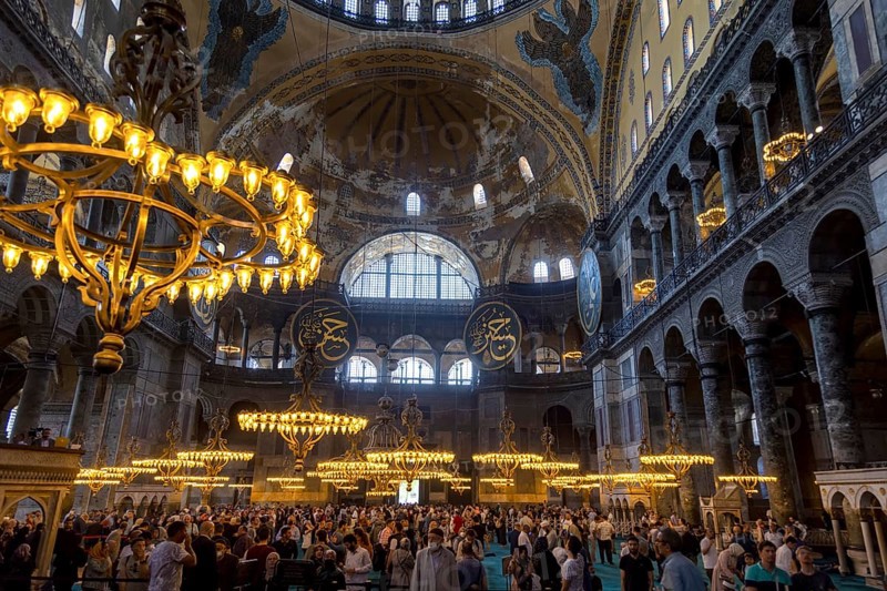 Istanbul, Turkey, 2 June, 2022: Hagia Ayasofya Sophia Grand Mosque in Istanbul, one of the main tourist city attractions and travel destinations in Turkey, Asia