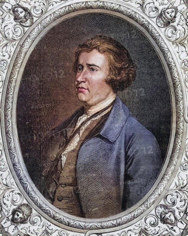 Edmund Burke, 1729-1797, British statesman, parliamentary orator and political thinker, Historical, digitally restored reproduction from a 19th century original, Record date not stated
