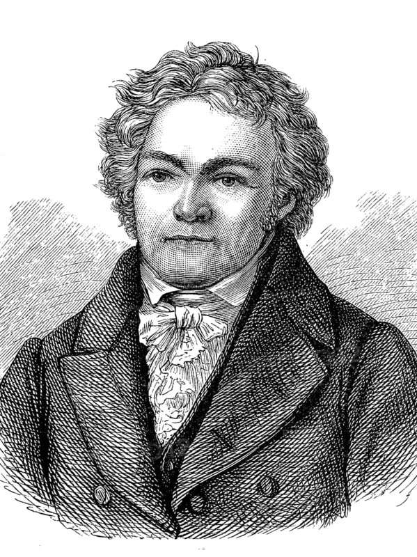 Alois Senefelder, 6 November 1771, 26 February 1834, is the inventor of lithography. He was also a playwright, singer, musician and composer, Historical, digital reproduction of an original from the 19th century