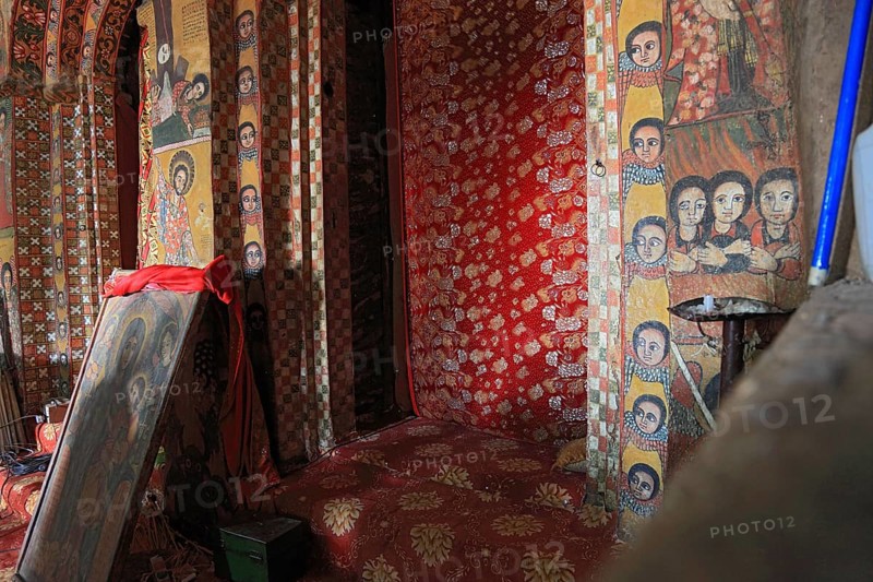 Amhara region, near Gondar, Gonder, in the church of Debre Berhan Selassie, built in the 17th century, UNESCO, world, heritage, cultural heritage, Ethiopia, Africa