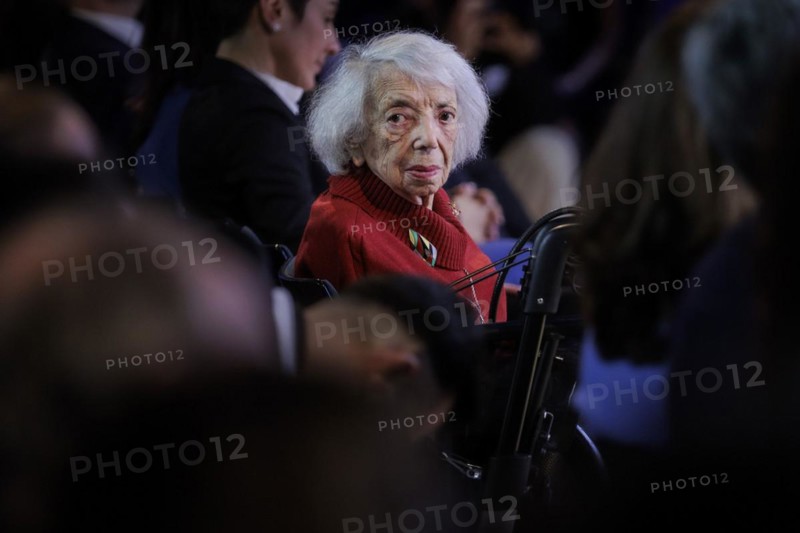 Margot FriedlÃ¤nder, Holocaust survivor, pictured at the presentation of the DSI Talisman Award to Dunja Hayali in Berlin, 12 March 2024. With the Talisman Award, the Deutschlandstiftung Integration honours people who have rendered outstanding services to the cohesion of our society through their commitment. Margot FriedlÃ¤nder has been a prizewinner to date. Photographed on behalf of the Federal Foreign Office