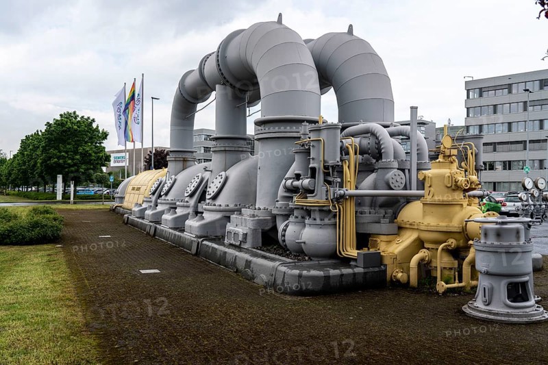 Siemens Energy production site in Müllheim an der Ruhr, Turbosatz Schelle, 60 megawatt turbine from 1934, North Rhine-Westphalia, Germany, Europe