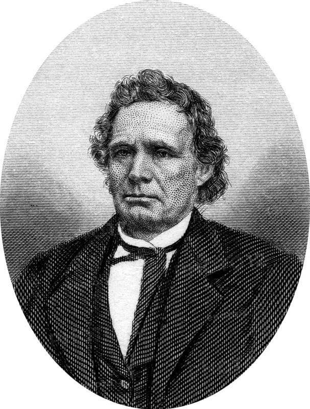 Engraving of Thaddeus Stevens (April 4, 1792 â€“ August 11, 1868), a representative of Pennsylvania, was a leader of the Radical Republican faction of the Republican Party and a fierce opponent of slavery. Original engraving by John Buttre, circa 1866