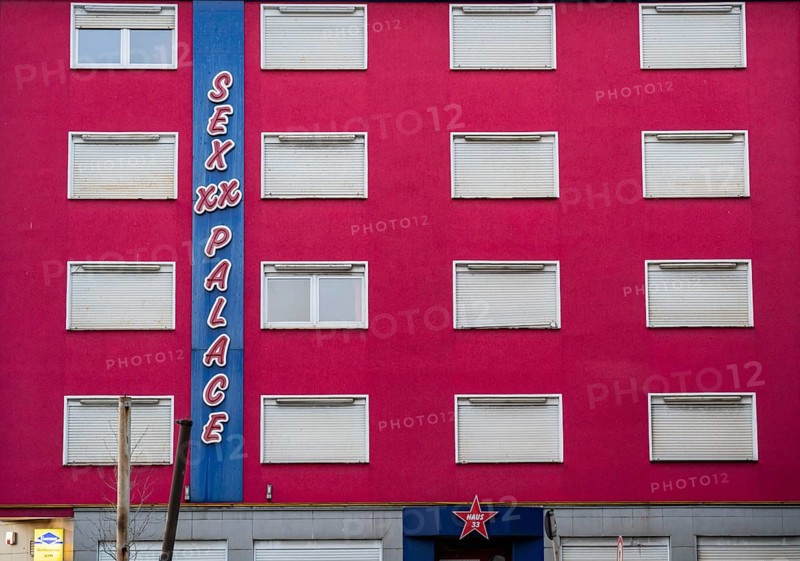 Red light district, VulkanstraÃŸe, brothels, brothels, brothels, bars, prostitution, closed during the second corona lockdown, Duisburg, North Rhine-Westphalia, Germany, Europe