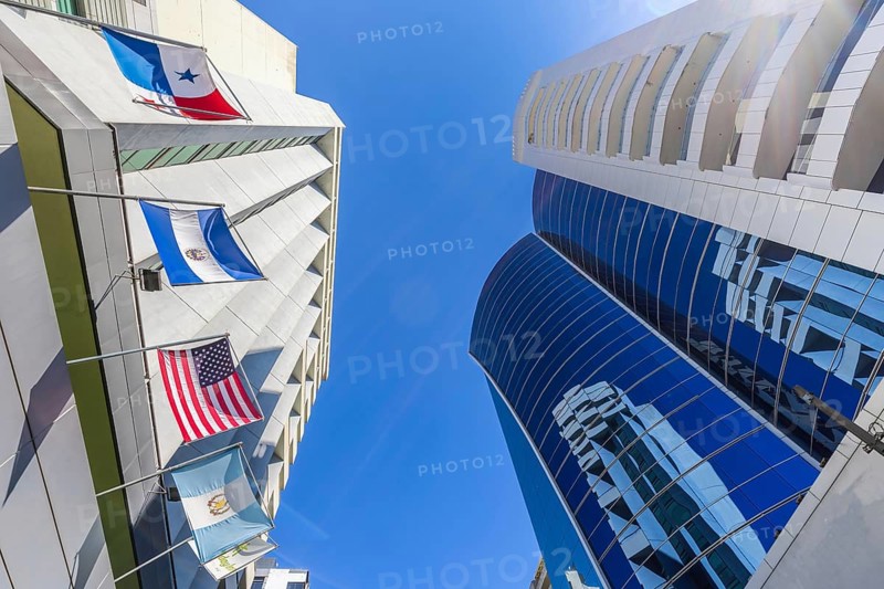 Panoramic skyline view of Guatemala City business and financial center