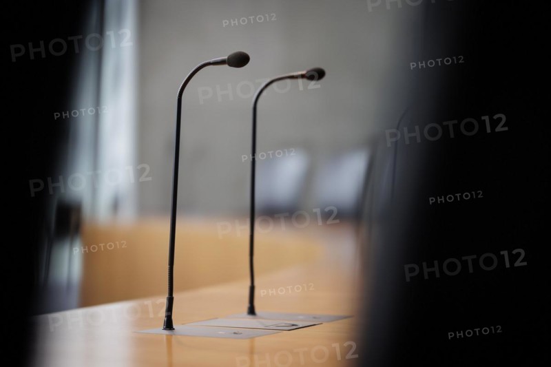 Microphones in a hearing room in the Marie-Elisabeth-Lüders-Haus
