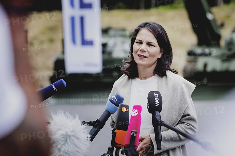 Annalena BÃ¤rbock (Alliance 90/The Greens), Federal Foreign Minister, photographed during a visit to Flensburger Fahrzeugbau GmbH during the Foreign Minister's trip to Germany in Flensburg, 25 July 2024. /