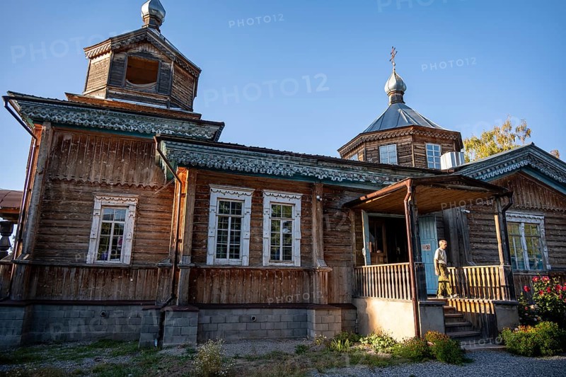 Russian Orthodox Church in, Tserkov', Teploklyuchenka, Kyrgyzstan, Asia