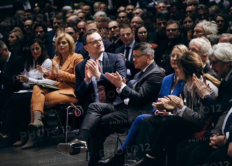 Jens Spahn, CDU, recorded at the event, Wir hören zu | Gipfel der CDU/CSU-Fraktion I Wirtschaftswende für Deutschland in the German Bundestag in Berlin, 1 February 2024