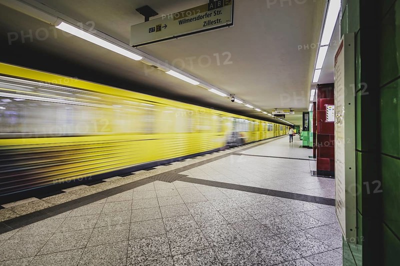 The underground line 7 runs at BismarckstraÃŸe in Charlottenburg in Berlin, 27 February 2024. Berliner Verkehrsbetriebe (BVG) have announced strikes for Thursday and Friday