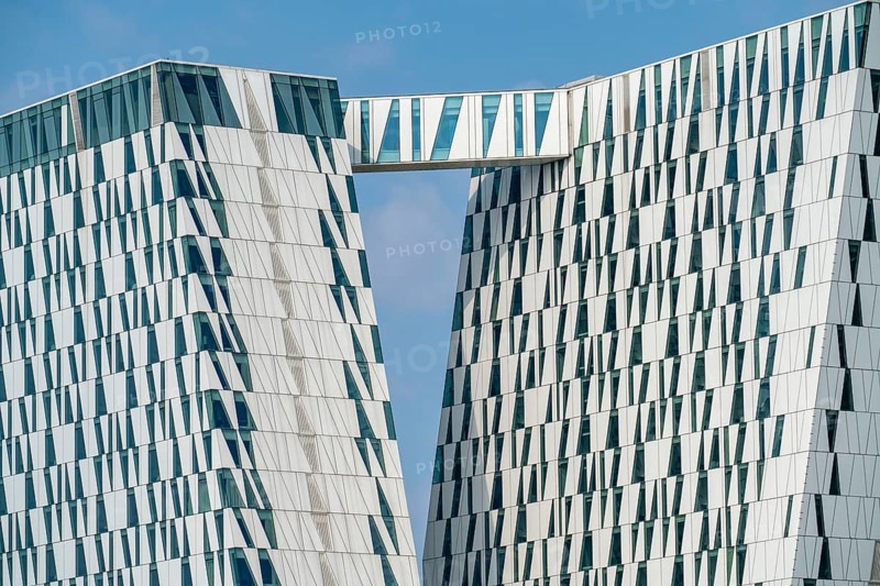 The Bella Sky Hotel, four-star hotel, at the Bella Center complex, Scandinavia's largest exhibition and conference centre, in the Orestad district, with 790 rooms the largest hotel in Scandinavia, Copenhagen, Denmark, Europe