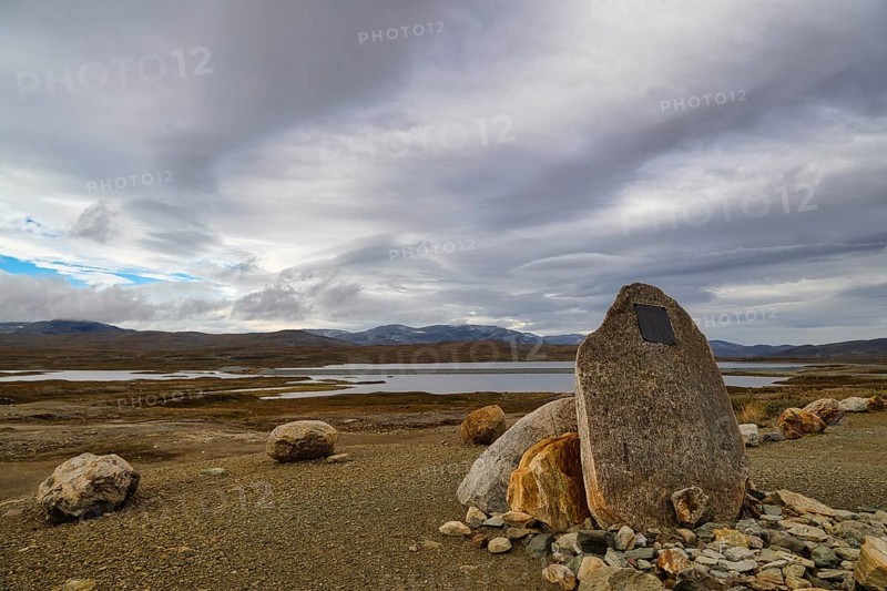 A view of the wild tundra landscape of the Stekenkokk plateau in Swedish Lapland, Sweden, Europe