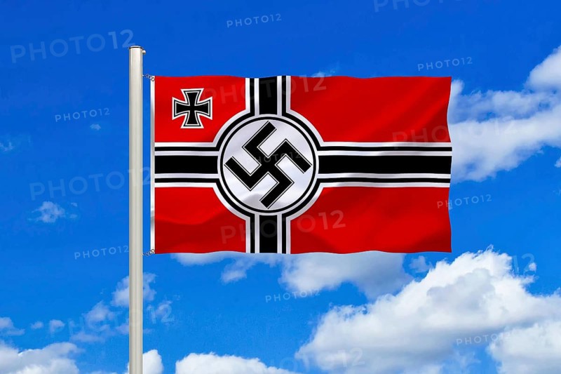 The historical flag of the German Reich, war flag from 1938, 1945, Studio