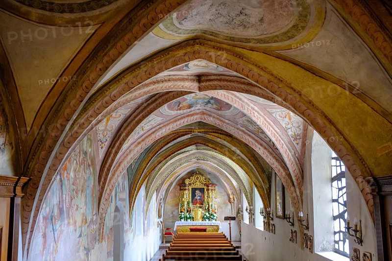 Workday chapel in the former cloister, Catholic parish church of the Assumption of the Virgin Mary, Mattighofen, Innviertel, Upper Austria, Austria, Europe