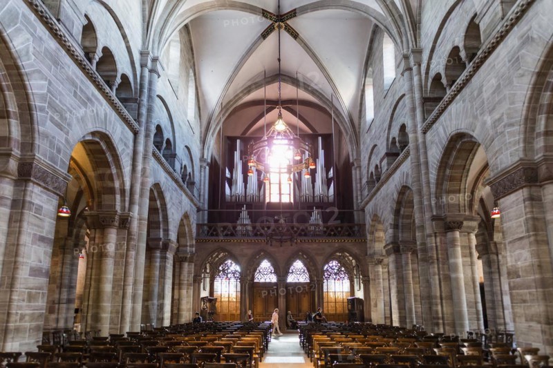 Interior, Basel Minster, Basel, Canton of Basel-Stadt, Switzerland, Europe