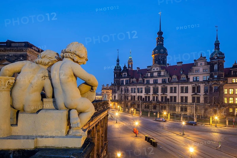 Residential Palace in Sophienstrasse, Dresden, Saxony, Germany, Europe